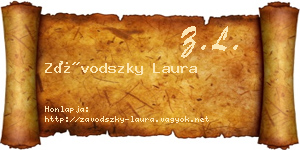 Závodszky Laura névjegykártya